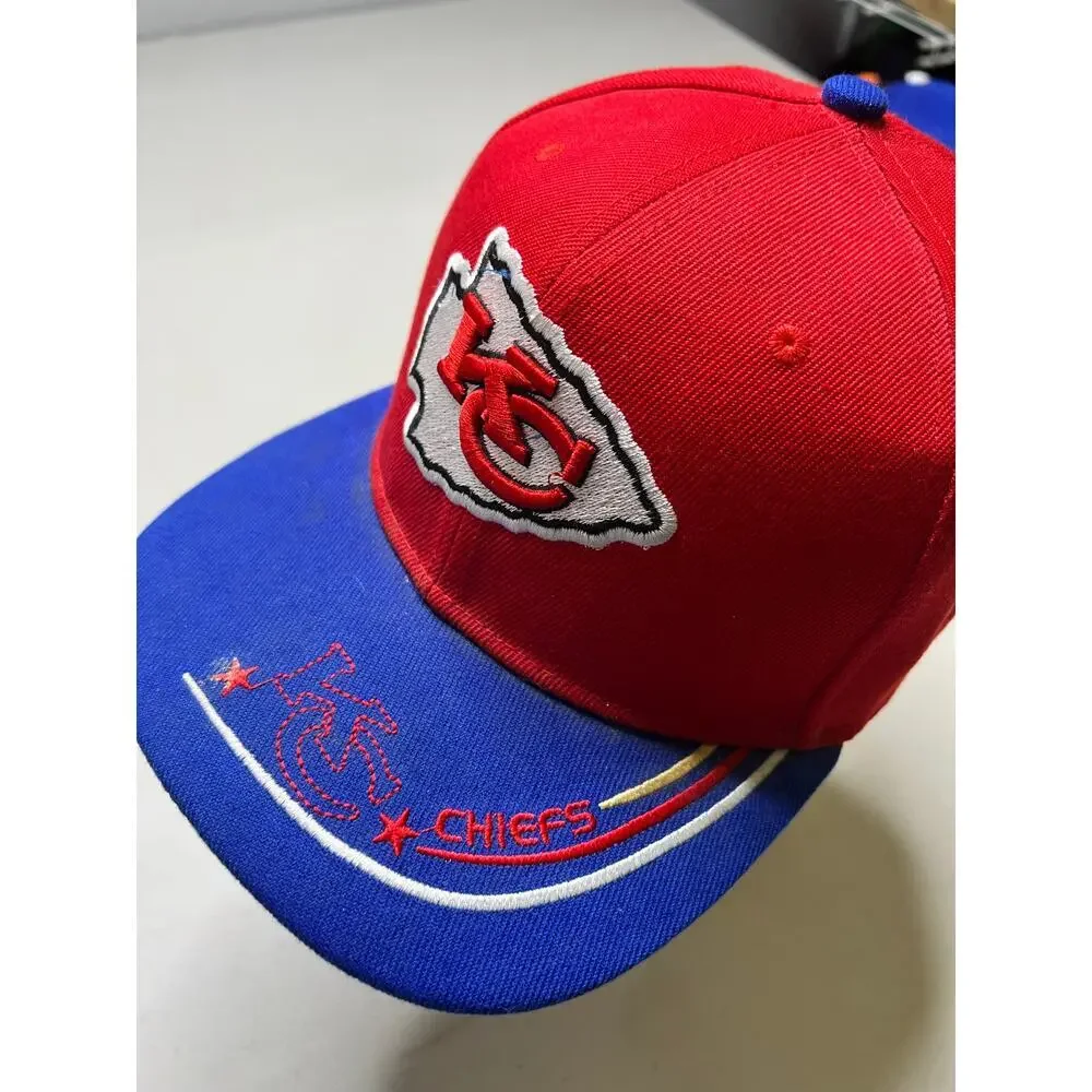 NFL Vintage Kansas City Chiefs Hat Canvas Stitched “KC” Emblem Stitched SnapBack - Picture 8 of 8